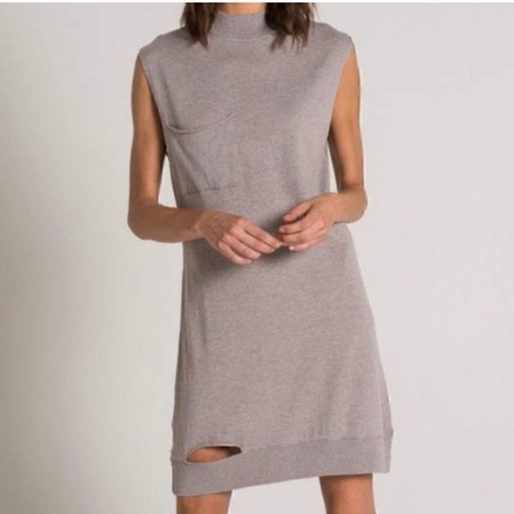 n:PHILANTHROPY Silk Blend Distressed Sweater Dress Size Small